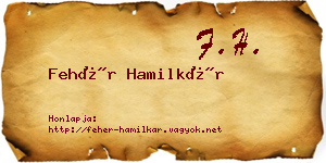 Fehér Hamilkár névjegykártya